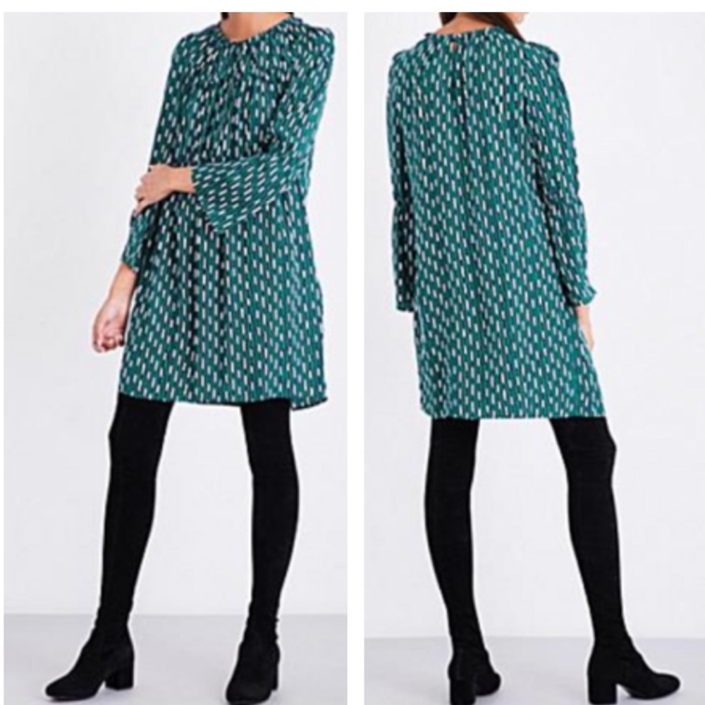 Maje NEW Revalou Silk Geometric Dress